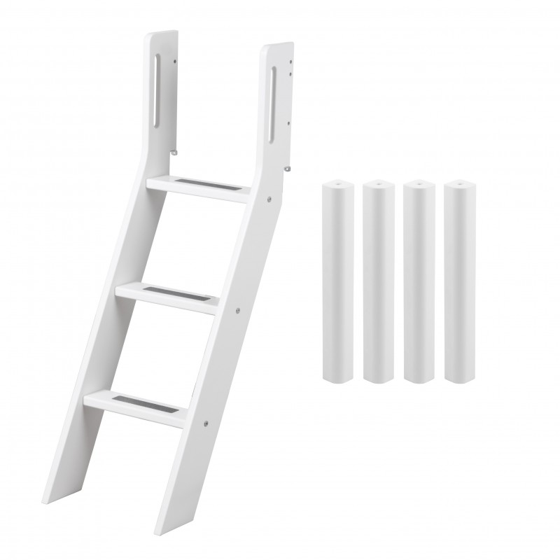 Halfhoog kit met schuine ladder - WHITE