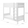 Kit voor stapelbed H184cm - WHITE
