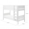 kit voor stapelbed H154cm - WHITE