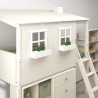 Lit cabane mi-hauteur avec Maison complète et échelle inclinée - Classic