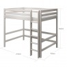 Evolutief mezzaninebedmet bed van 140 cm en rechte ladder - Classic