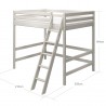 Evolutief mezzaninebed met bed van 140 cm en schuine ladder - Classic