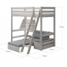 Casa Evolutief mezzaninebed met schuine ladder - Classic