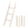 Halfhoog kit met schuine ladder tweedehands - Whitewash